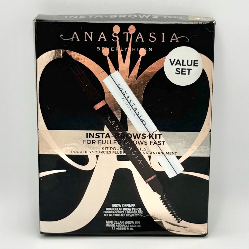 Anastasia Insta-Brows Kit Brow Definer Pencil Taupe & Mini Clear Brow Gel